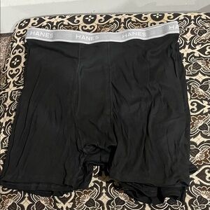 🩳 Hanes Comfort Flex Fit Boxer Briefs – Pack of 6 (Black) XL
